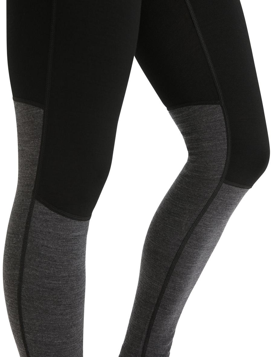 Icebreaker 200 ZoneKnit™ Merino Leggings Női Base Layers Fekete | HU 1848NWYB